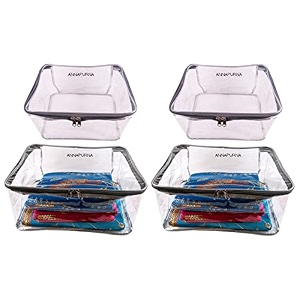 934 height big saree cover or blouse cover or transparent cloth storage bag or transparent saree bag for women silver 934 -combo pack of 4 pieces