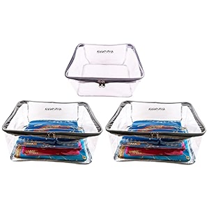 934 height big saree cover or blouse cover or transparent cloth storage bag or transparent saree bag for women silver 934 -combo pack of 3 pieces
