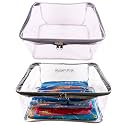 9" height big saree cover or blouse cover or transparent cloth storage bag or transparent saree bag for women (silver, 9") -combo pack of 2 pieces