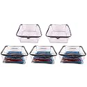 9" height big saree cover or blouse cover or transparent cloth storage bag or transparent saree bag for women (silver, 9") -combo pack of 5 pieces