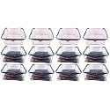 9" height big saree cover or blouse cover or transparent cloth storage bag or transparent saree bag for women (silver, 9") -combo pack of 12 pieces
