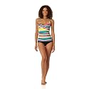 Anne Cole Women's Anne Cole Women's Twist Front Shirred Bandeau Tankini