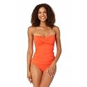 Anne Cole Women's Anne Cole Women's Twist Front Shirred Bandeau Tankini