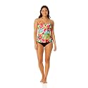 Anne Cole Women's Anne Cole Women's Twist Front Shirred Bandeau Tankini