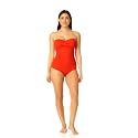 Anne Cole Women's Anne Cole Women's Twist Front Shirred Bandeau Tankini