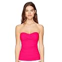 Anne Cole womens Front-shirred Bandeau One-piece Swimsuit One Piece Swimsuit