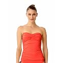 Anne Cole womens Front-shirred Bandeau One-piece Swimsuit One Piece Swimsuit