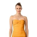 Anne Cole womens Front-shirred Bandeau One-piece Swimsuit One Piece Swimsuit