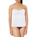 Anne Cole womens Front-shirred Bandeau One-piece Swimsuit One Piece Swimsuit