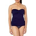Anne Cole womens Front-shirred Bandeau One-piece Swimsuit One Piece Swimsuit