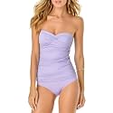 Anne Cole womens Front-shirred Bandeau One-piece Swimsuit One Piece Swimsuit