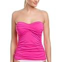 Anne Cole womens Front-shirred Bandeau One-piece Swimsuit One Piece Swimsuit