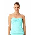 Anne Cole womens Front-shirred Bandeau One-piece Swimsuit One Piece Swimsuit