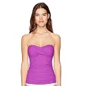 Anne Cole womens Front-shirred Bandeau One-piece Swimsuit One Piece Swimsuit