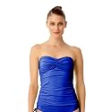 Anne Cole womens Front-shirred Bandeau One-piece Swimsuit One Piece Swimsuit