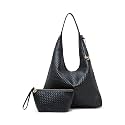 Anne Klein large woven hobo with pouch