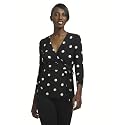 Anne Klein Womens Faux Wrap Top