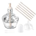 Annhua Alcohol Lamp Burner Alcohol Bunsen Burner 150ML, Glass Alcohol Burner Lab Equipment Heating - 5 Replacement Wicks, 2 Droppers and Funnel