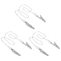 Annhua Dental Bib Ball Chain with Clips on Both Ends (Pack of 3), Napkin Holder Adjustable for Adult|Kid|Patient|Tattoo, Silver - Light & Portable - Length 18.9"
