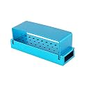 Annhua Dental Bur Blocks Aluminum Bur Holders for Diamond Burs, High-Speed Drill Storage Opening Box Dentist Tool - Green