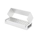 Annhua Dental Bur Blocks Aluminum Bur Holders for Diamond Burs, High-Speed Drill Storage Opening Box Dentist Tool - Silver
