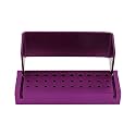 Annhua Dental Bur Blocks Aluminum Bur Holders for Diamond Burs, High-Speed Drill Storage Opening Box Dentist Tool - Purple