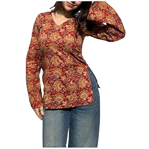ANNI Designer Cotton Short Kurti for Women