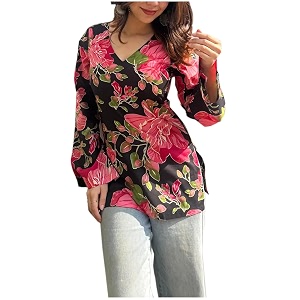 ANNI Designer Cotton Short Kurti for Women