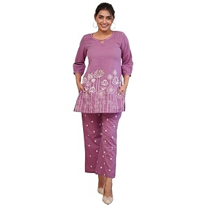 ANNI DESIGNER Women Cotton Printed Co-Ord Set