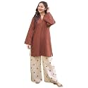 ANNI Designer Farshi Salwar Suit Set for Women Viscose Solid | Co-ords Set for Woman | Kurta Palazzo 2 Piece Outfit | Mandarin Neck Full Sleeve Regular Fit Ethnic Dress Stylish Womens