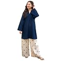 ANNI Designer Farshi Salwar Suit Set for Women Viscose Solid | Co-ords Set for Woman | Kurta Palazzo 2 Piece Outfit | Mandarin Neck Full Sleeve Regular Fit Ethnic Dress Stylish Womens