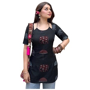 ANNI Designer Short Kurti for Women Viscose