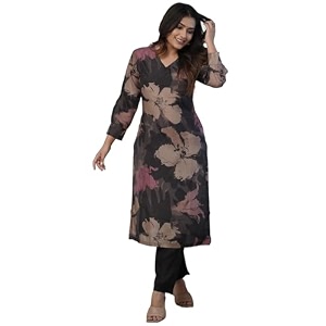 ANNI Designer Womens Chanderi Straight Printed 2Pc