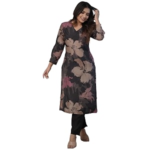 ANNI Designer Womens Chanderi Straight Printed 2Pc