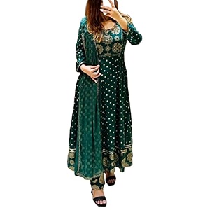 ANNI DESIGNER Womens Cotton Blend Straight Kurta
