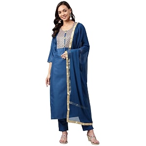 ANNI DESIGNER Womens Cotton Blend Kurta with