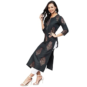 ANNI DESIGNER Womens Cotton Blend Kurta With