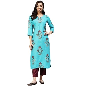 ANNI DESIGNER Womens Cotton Blend Printed Straight