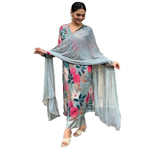ANNI DESIGNER Womens Cotton Rayon Straight Printed