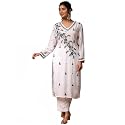 ANNI DESIGNER Women's Cotton Blend Straight Fit Kurta