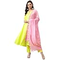 ANNI DESIGNER Women39s Cotton Blend Embroidered Anarkali