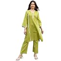 ANNI DESIGNER Women39s Cotton Blend Solid Co-Ord