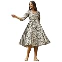 ANNI Designer Women39s Cotton Blend Anarkali Printed