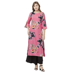 ANNI Designer Womens Crepe Regular Kurta