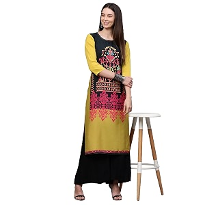 ANNI DESIGNER Womens Crepe Regular Kurta