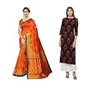 ANNI DESIGNER Women39s Crepe Straight Saree