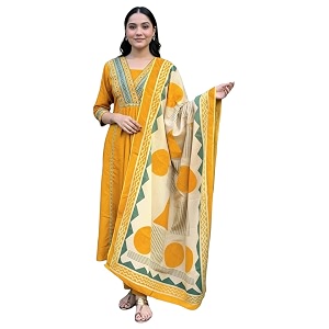 ANNI Designer Womens Rayon Viscose Straight Printed