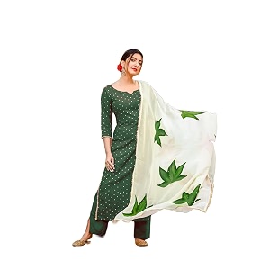 ANNI DESIGNER Womens Rayon Straight Raspberry Handpainted