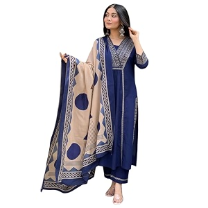 ANNI Designer Womens Rayon Viscose Straight Printed