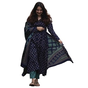 ANNI Designer Womens Rayon Viscose Anarkali Kurta